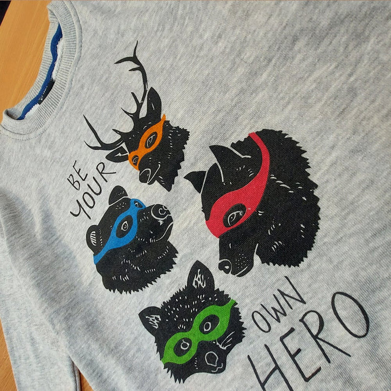 KIDS PRINTED DEER SWEAT SHIRT