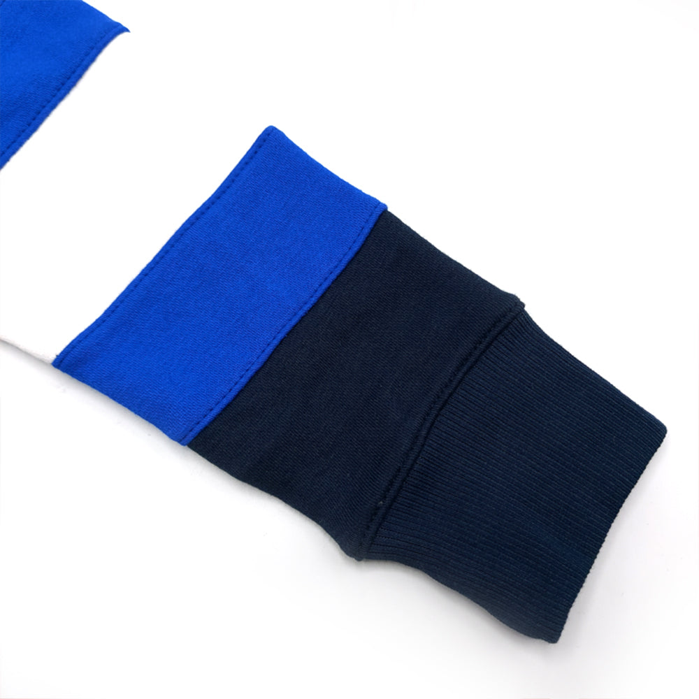 COLOR BLOCK COTTON BLEND SWEATSHIRT