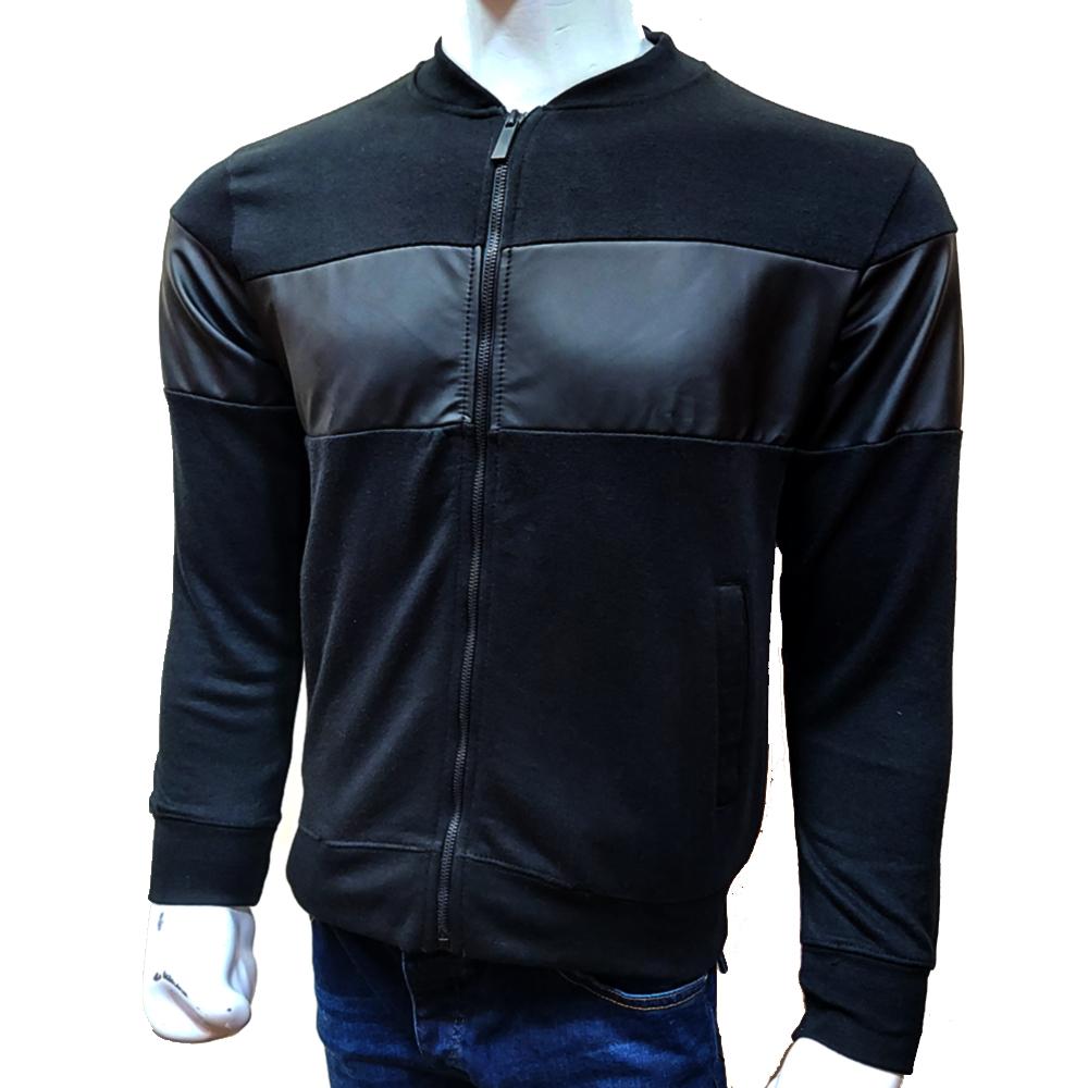 ZELG FLEES AND FAUX LEATHER BOMBAR JACKET