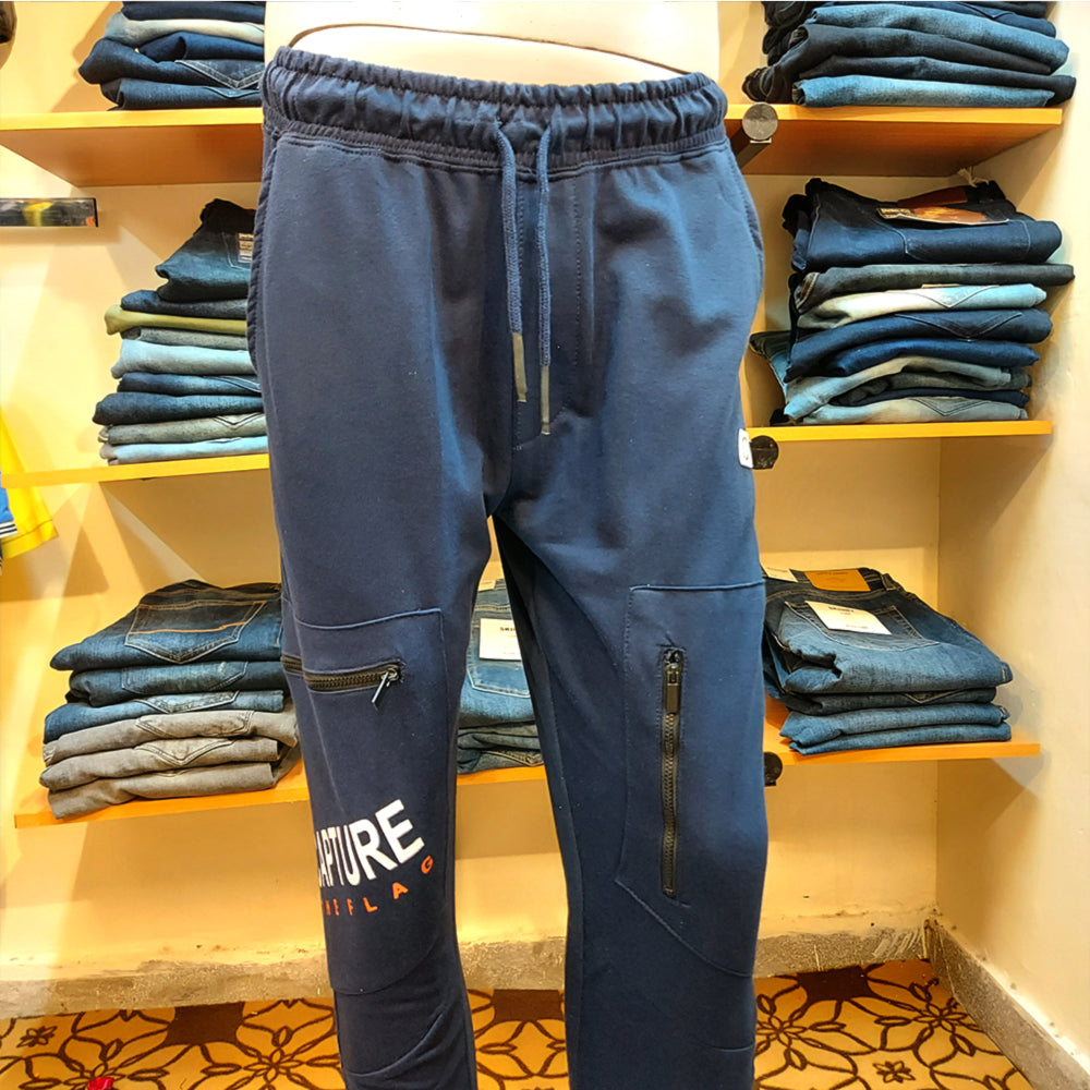 ZELG FASHION NAVY CARGO JOGGER TROUSER