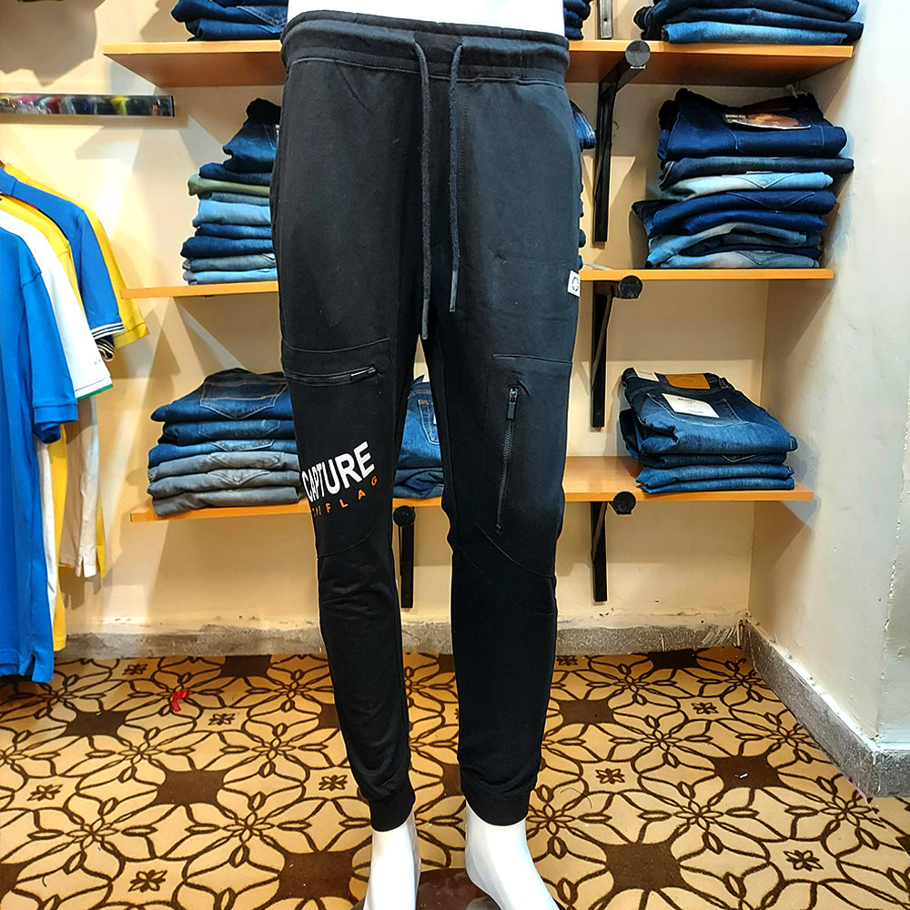 ZELG FASHION black CARGO JOGGER TROUSER