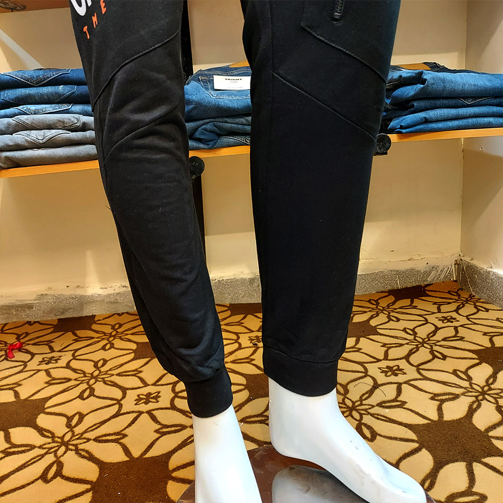 ZELG FASHION black CARGO JOGGER TROUSER