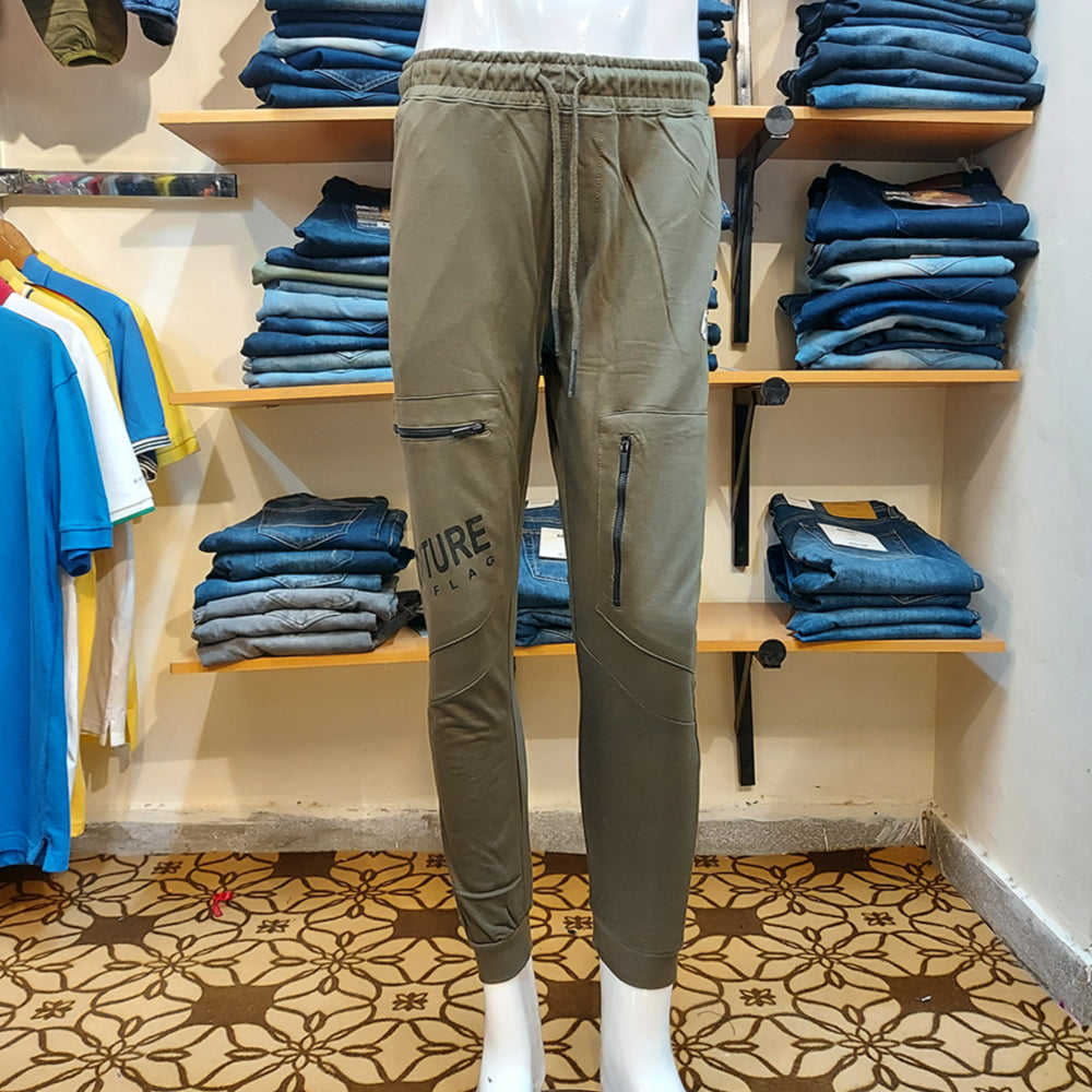 ZELG FASHION OLIVE CARGO JOGGER TROUSER