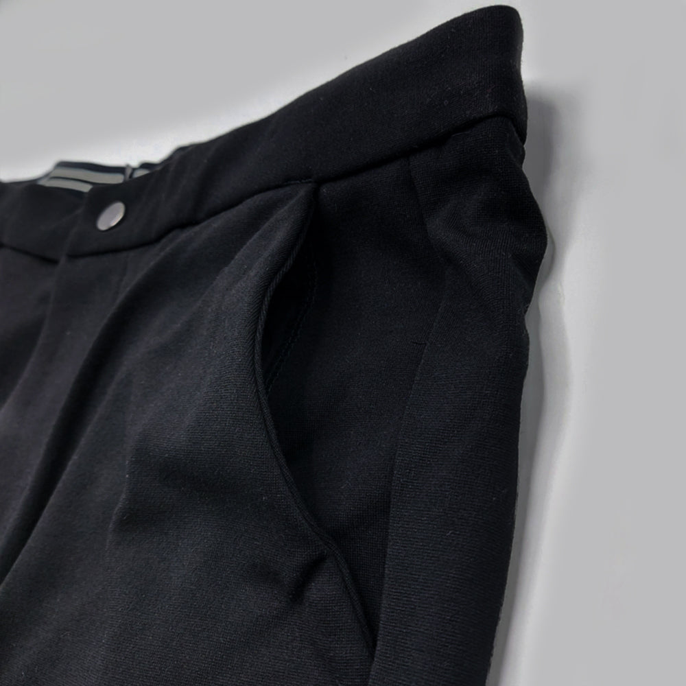 P&B POWER STRETCH SLIM FIT BLACK CHINO TROUSER