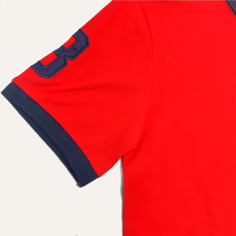 RL PREMIUM BIG PONY  STRIPTED RED POLO