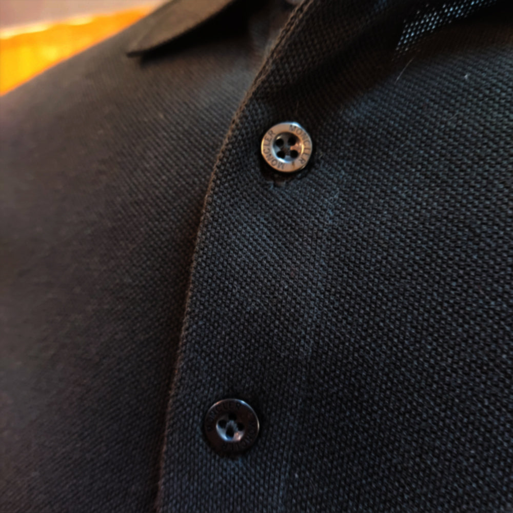 MON  Logo Polo Shirt-Black