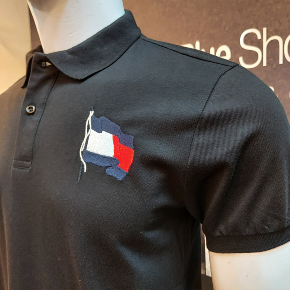 TH PREMIUM SIGNATURE FLAG BLACK POLO