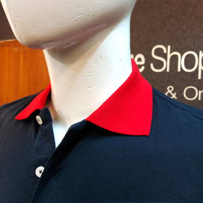 TH PREMIUM STRIPTED NAVY POLO