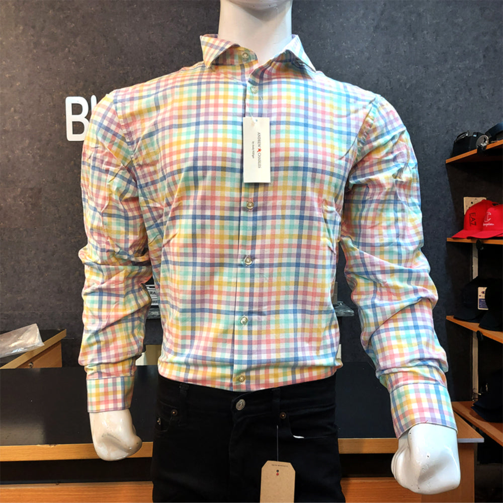 CHARLES ANDRW PREMIUM COTTON CHECK SHIRT
