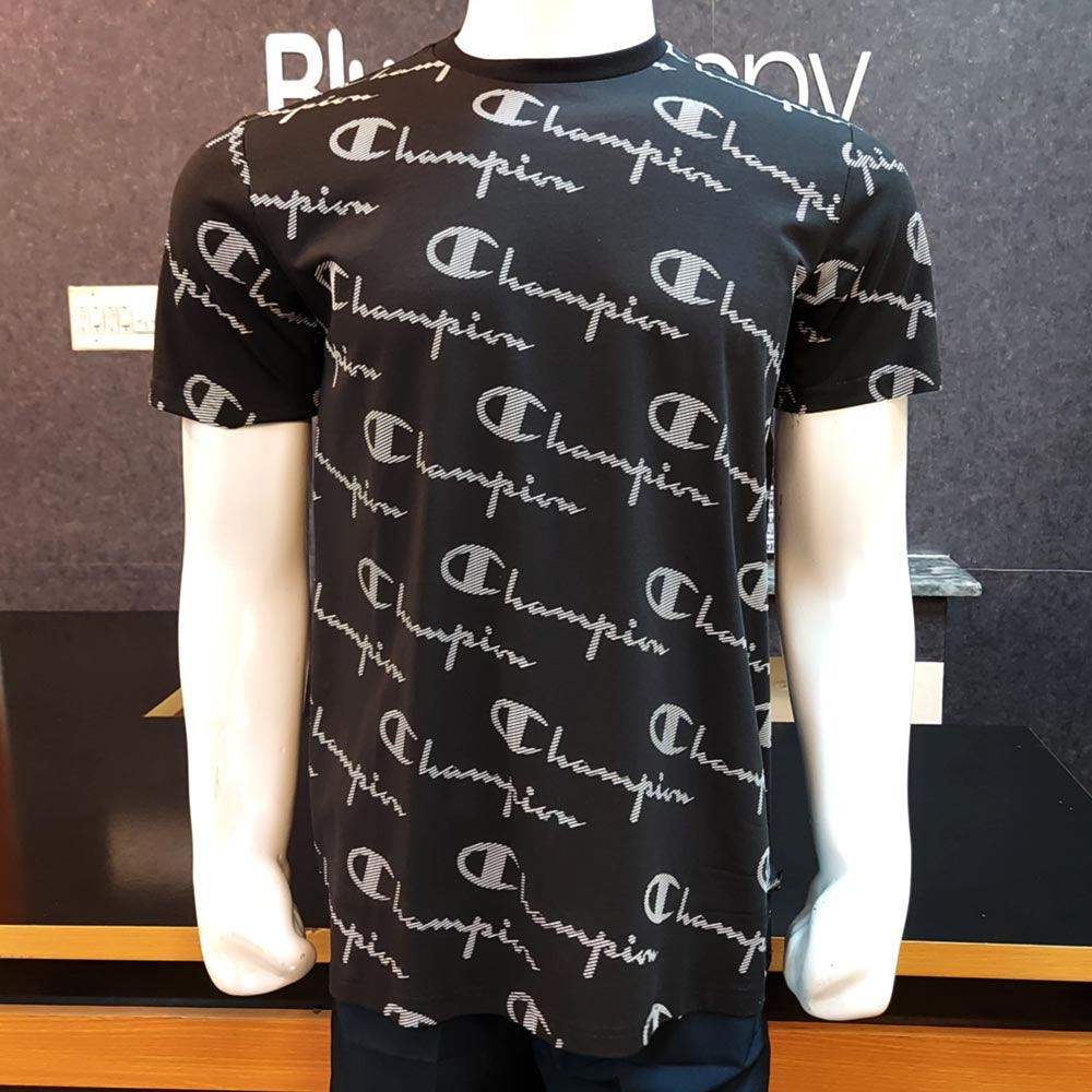 CHMP ALL OVER PRITED PREMIUM T.SHIRT-BLACK