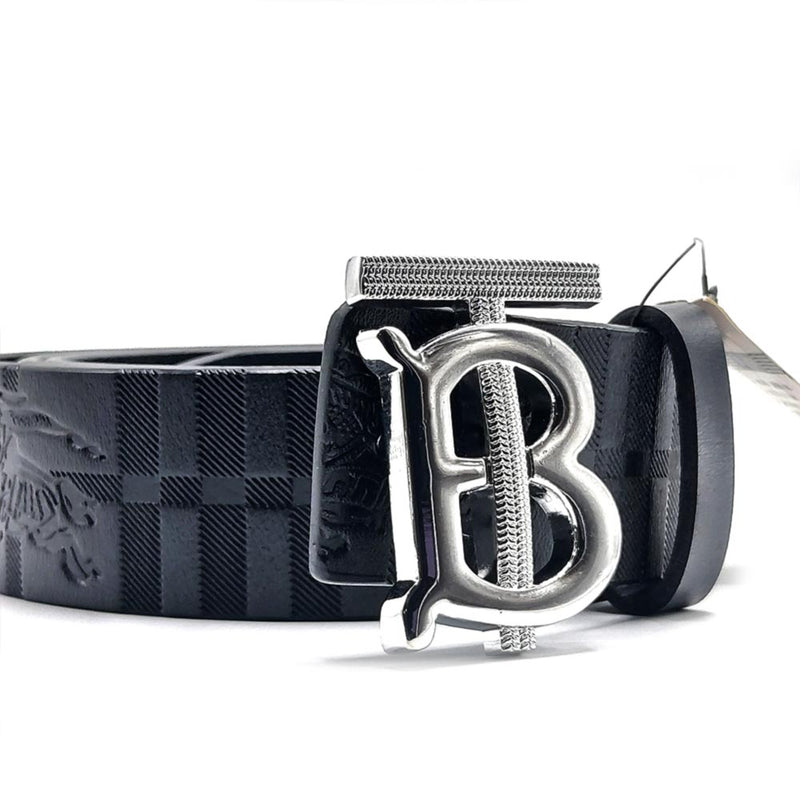 BURBRY 2 SIDED EMBOSED SYNTHETIC LEATHER  BELT   2358-233