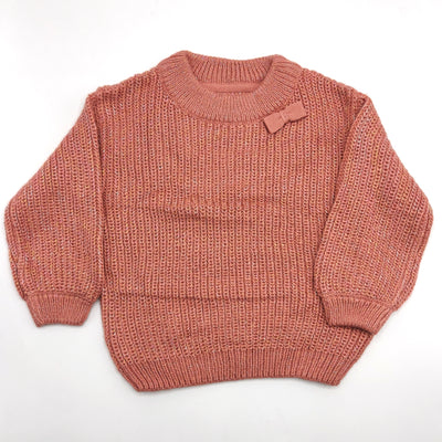GIRLS KNITTED BOW SWEATER