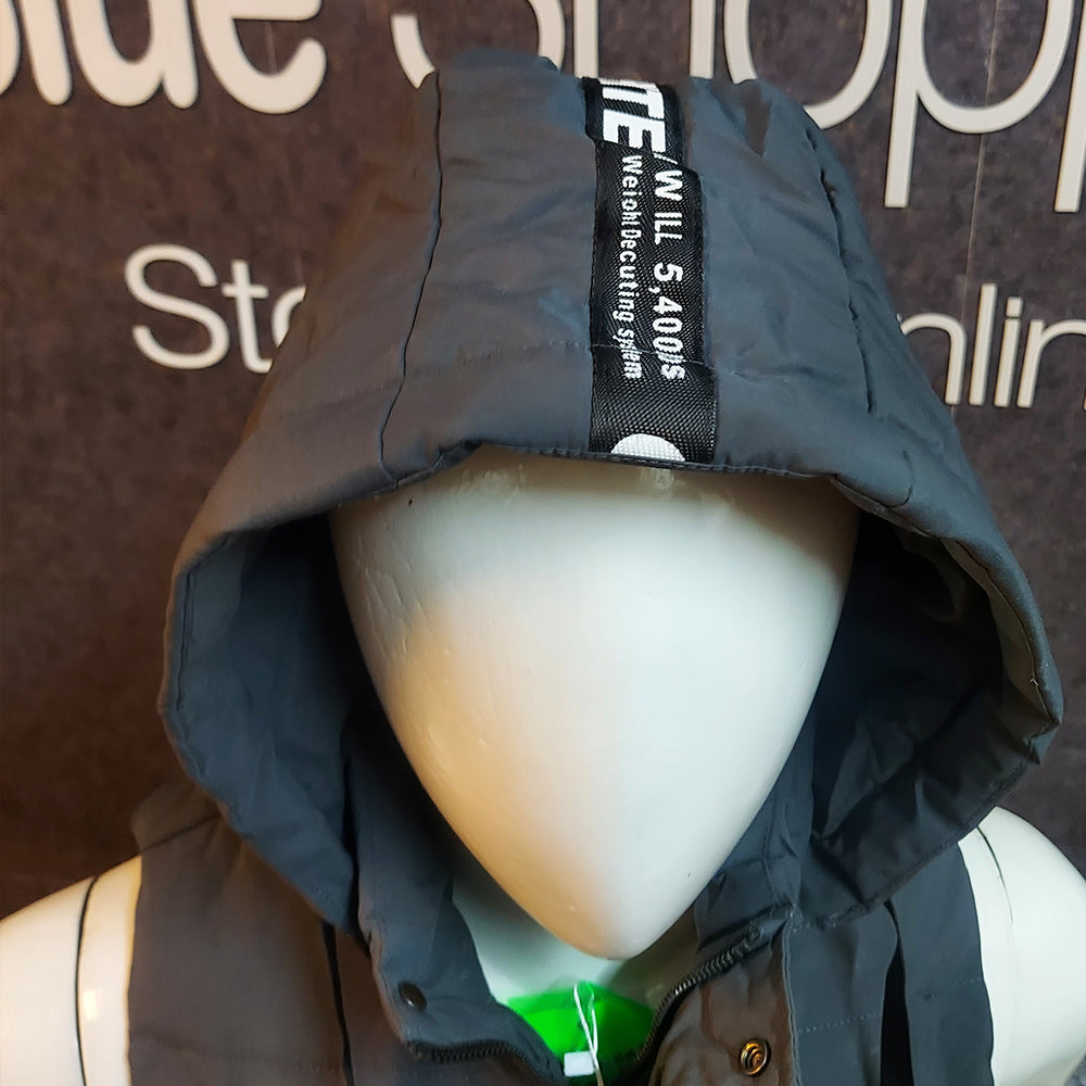 OFF WHITE EXCLUSIVE QUILTED SLEEVELESS JACKET-SKY GREY