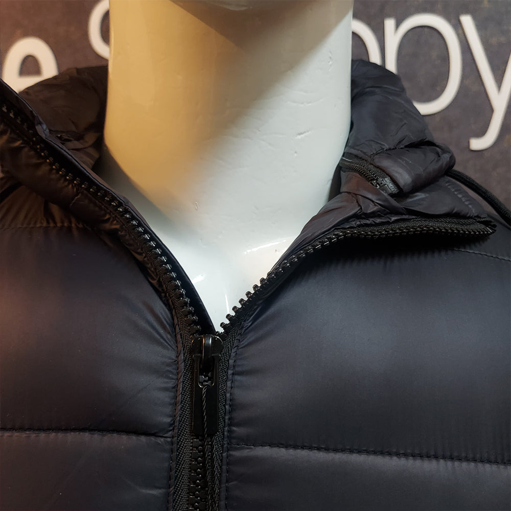 AD EXCLUSIVE QUILTED SLEEVELESS JACKET-BLACK