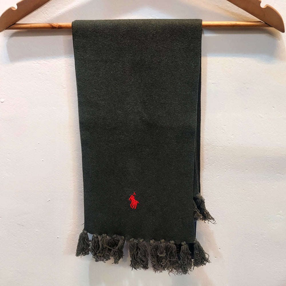 RL BLENDED WOOL  SCARF-GREEN