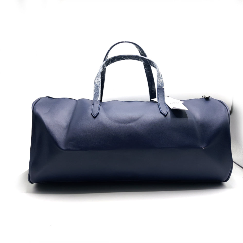 LAC  DUFFEL LEATHER BAG 224-102 -NAVY