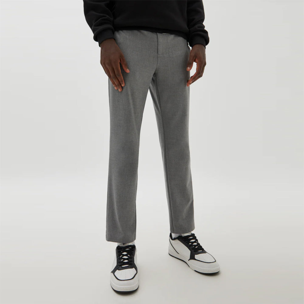 P&B POWER STRETCH SLIM FIT GREY CHINO TROUSER