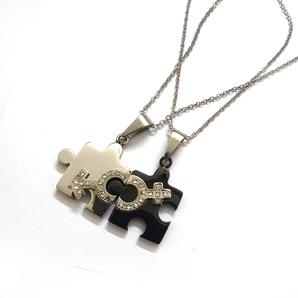 Puzzle Daimond Pendant Necklace 710