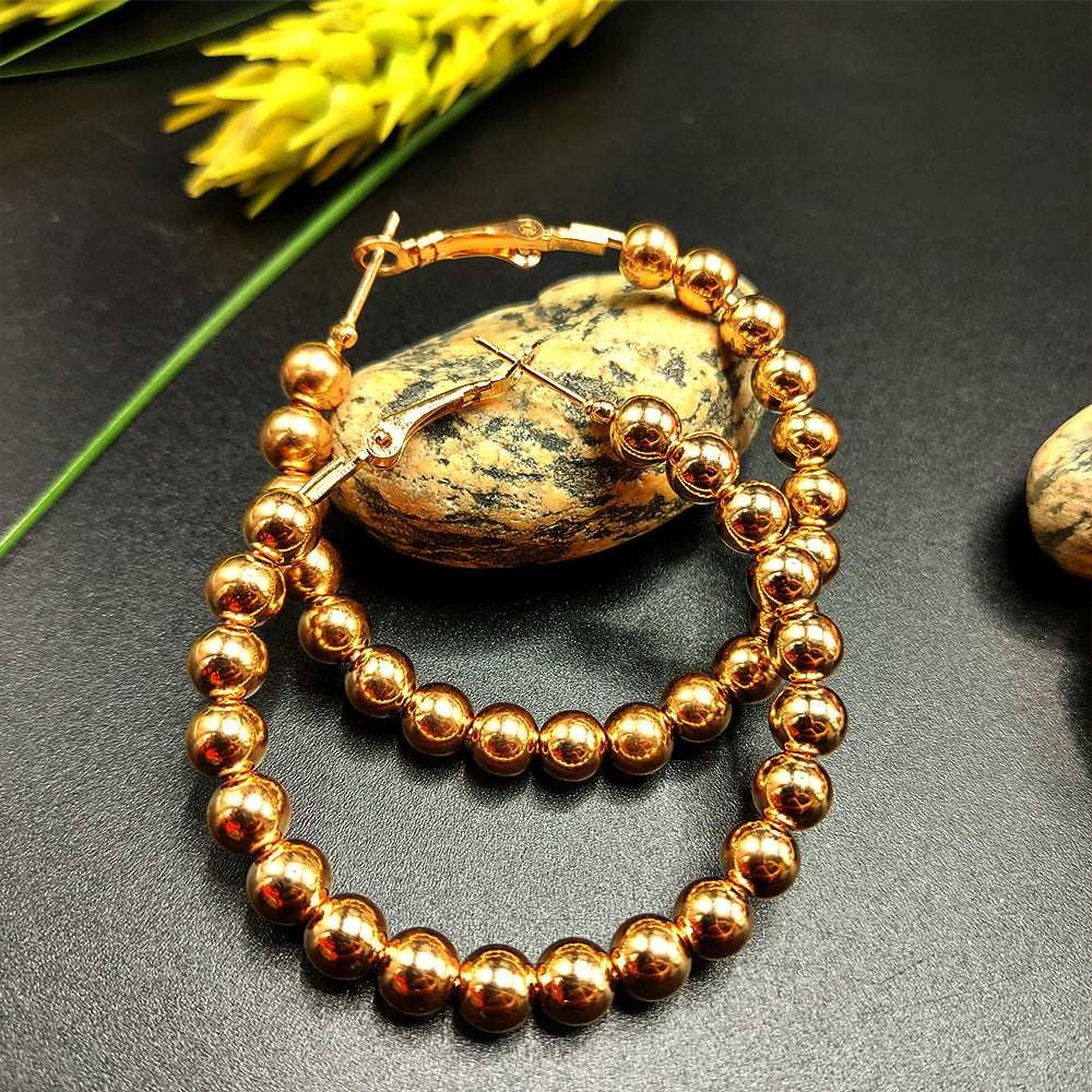 WOMEN GOLD PLATED HOOP EARNINGS