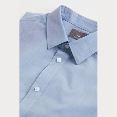 HM Easy-iron shirt Slim Fit BLUE SHIRT