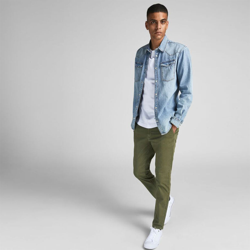 J J SLIM ORGANIC COTTON CHINO