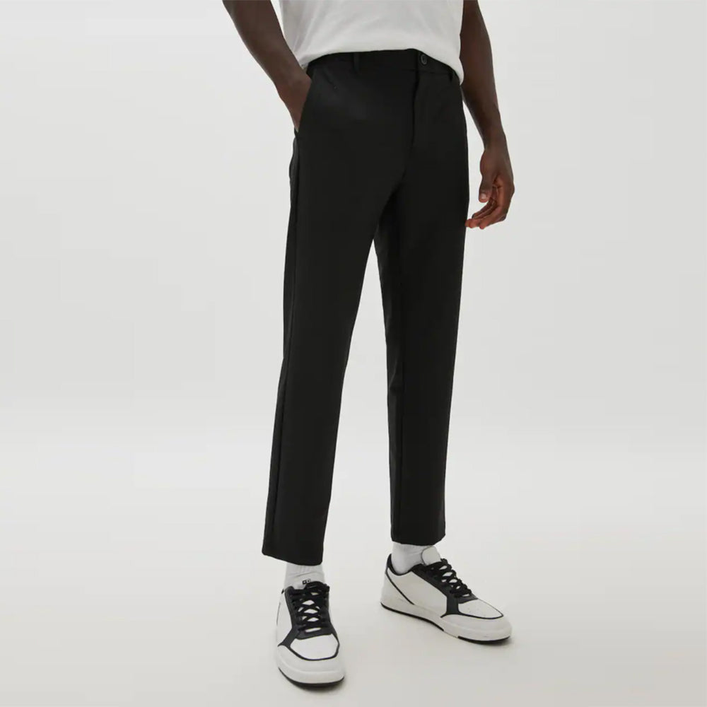 P&B POWER STRETCH SLIM FIT BLACK CHINO TROUSER