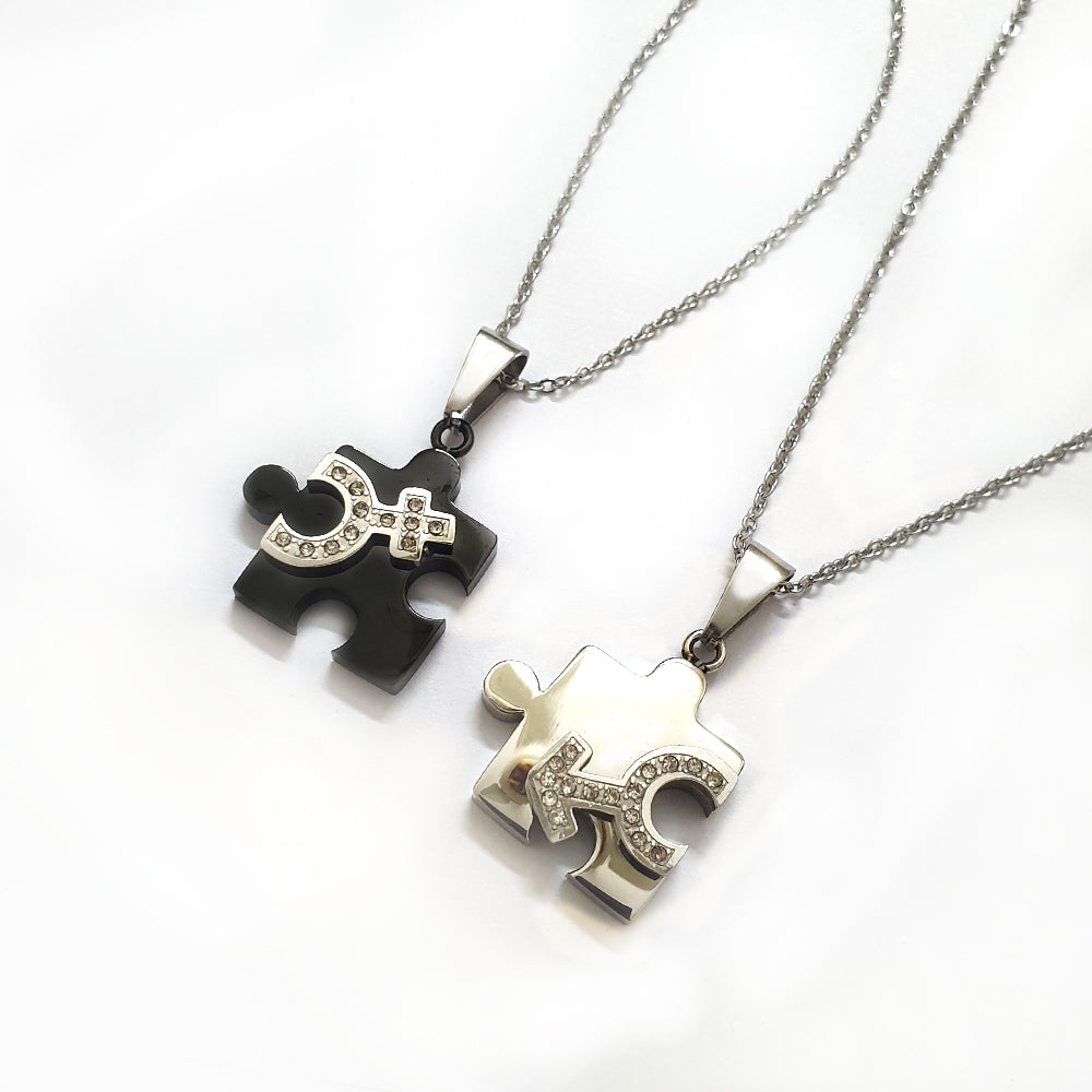 Puzzle Daimond Pendant Necklace 710