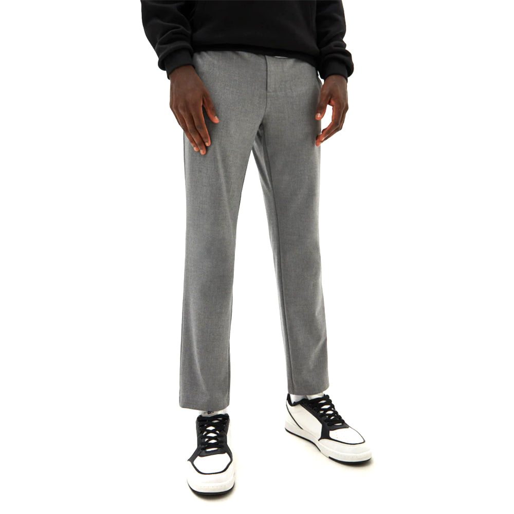 P&B POWER STRETCH SLIM FIT GREY CHINO TROUSER
