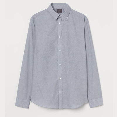 HM Easy-iron shirt Slim Fit GREY SHIRT